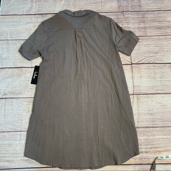 NEW lulu’s Green Button Up Dress Size Small - Picture 7 of 10